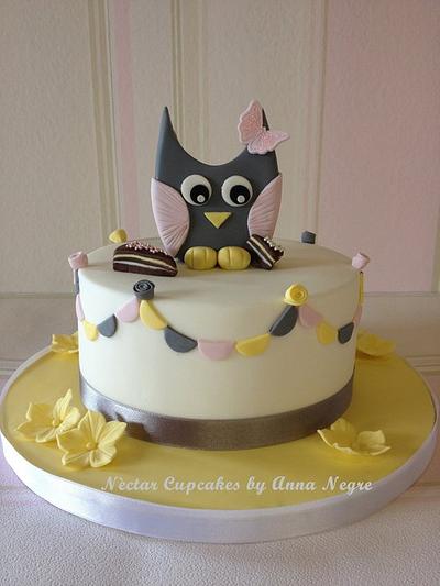 Owl cake - Cake by nectarcupcakes