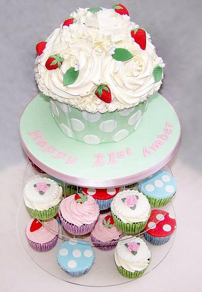 Cath Kidston inspired Giant cupcake tower - Cake by Sandra's cakes