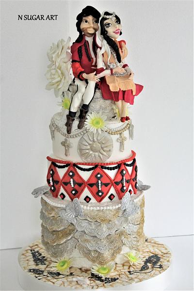 Arround the world in sugar collaboration (Wedding traditions) - Cake by N SUGAR ART