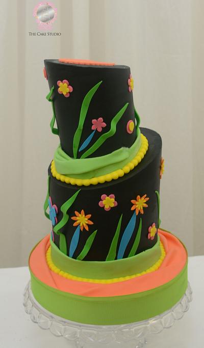 Black Topsy Turvy Cake - Cake by Sugarpixy