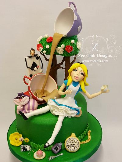 Mischief Tea time at Wonderland..... - Cake by Zee Chik Designs