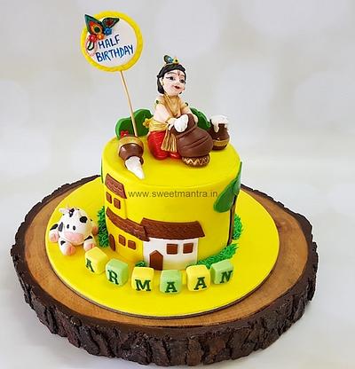 6 months Krishna cake - Cake by Sweet Mantra Homemade Customized Cakes Pune