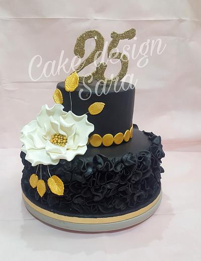 Torta 25 anni oro nera - Cake by Sara