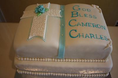 Christening Bible Cake - Cake by Pam and Nina's Crafty Cakes