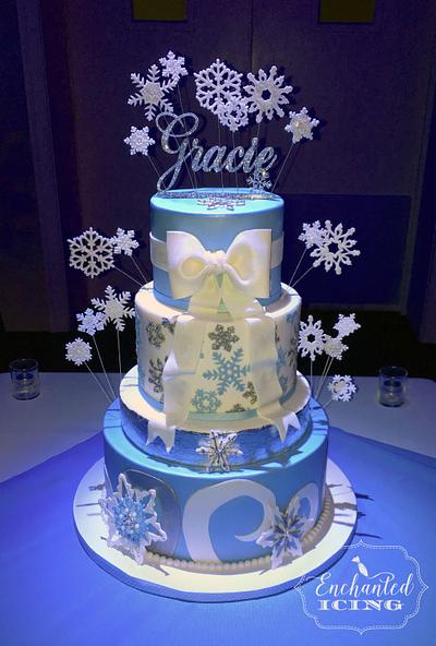 Gracie's Snowflake Cake - Cake by Enchanted Icing
