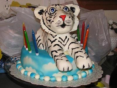 white tiger - Cake by Julia Dixon