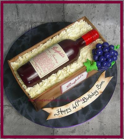 Penfolds Grange Wine Bottle Cake - Cake by Mel_SugarandSpiceCakes