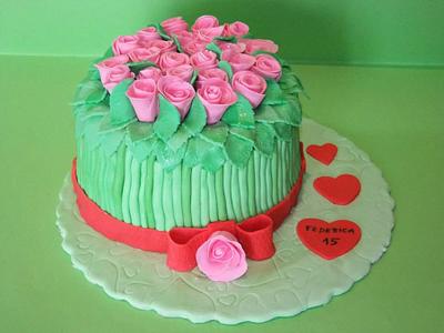 Cake bouquet of roses - Cake by Marilena