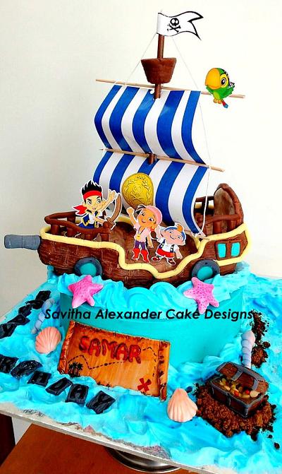 Jake and the neverland pirates theme cake - Cake by Savitha Alexander