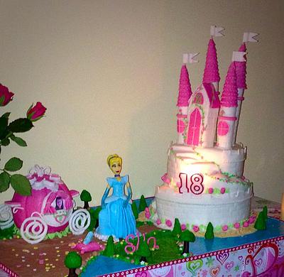 Princess cindrella theme cake - Cake by designurcakes
