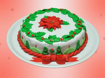 Poinsettia cake - Cake by Laura Ciccarese - Find Your Cake & Laura's Art Studio