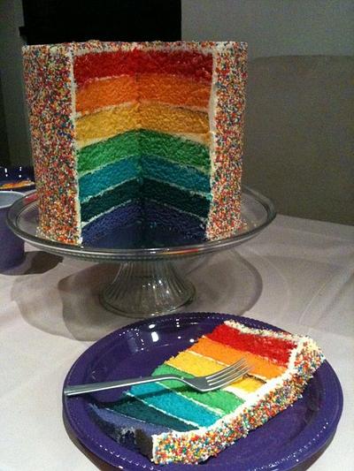 7 Rainbow Sprinkle Cake  - Cake by Julie