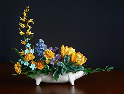 Spring flowers arrangement - Cake by Katarzynka