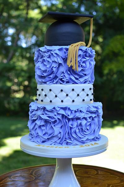 Ruffled Graduation Cake - Cake by Elisabeth Palatiello