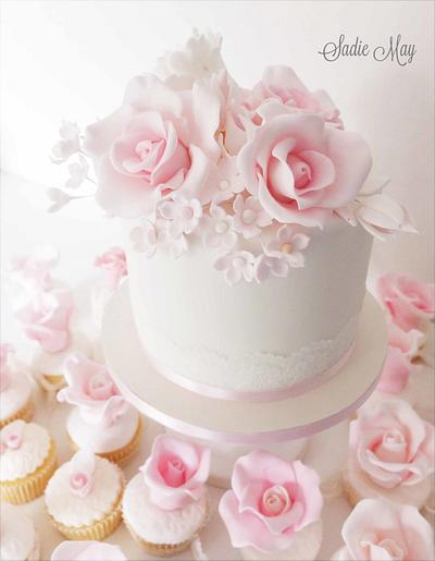 pretty cupcake tower wedding  - Cake by Sharon, Sadie May Cakes 