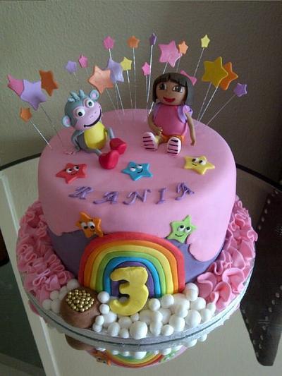 Dora and Boots - Cake by Rezana