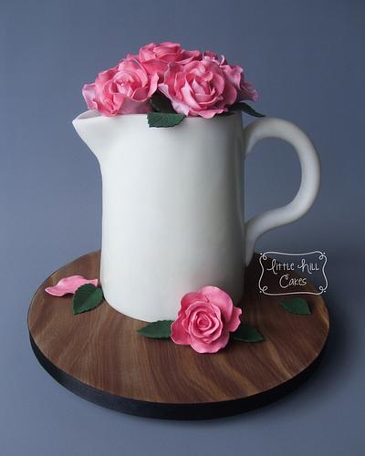 Jug of Roses Cake - Cake by Little Hill Cakes