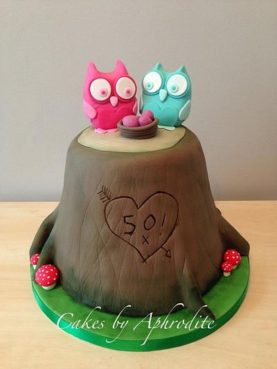 Owl family tree - Cake by Frances 