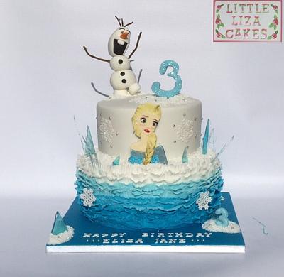 Frozen  - Cake by Littlelizacakes