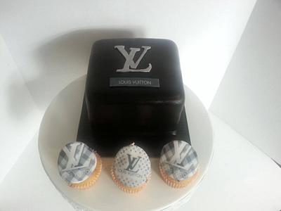 Louis Vutton Masculine 6' Cake and Cupcakes - Cake by Tomyka