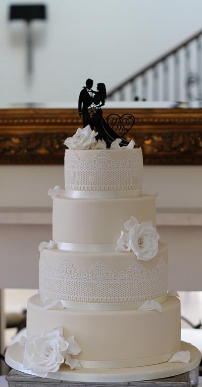 Ivory wedding cake - Cake by Cherish Cakes by Katherine Edwards