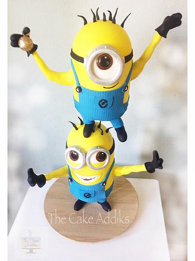 Double Trouble Minions - Cake by thecakeaddiks 
