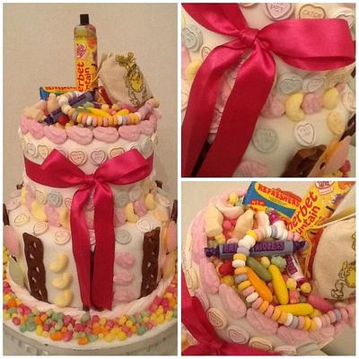 Retro two tier sweetie cake - Cake by Tickety Boo Cakes