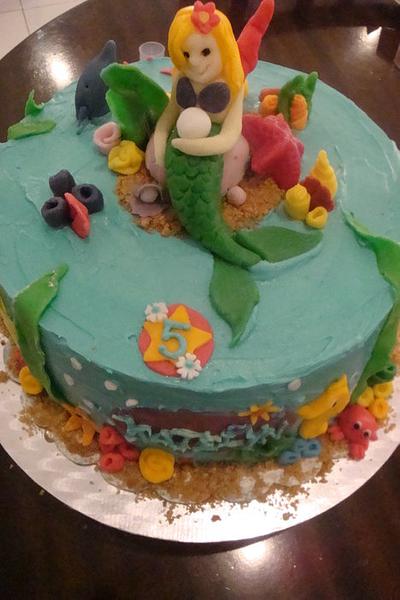 Little mermaid themed cake - Cake by The Sugar Boutique