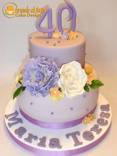 40 th Maria Teresa birthday - Cake by BRICIOLE DI TORTA di MARIA SILVIA CHECCACCI
