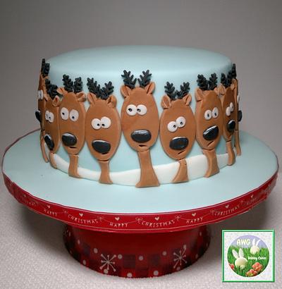 Reindeer twin silliness  - Cake by AWG Hobby Cakes