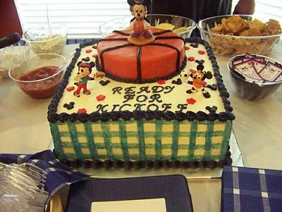 Mickey Mouse Sports Themed Baby Shower Cake - Cake by Eicie Does It Custom Cakes