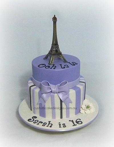 Eiffel Themed Cake - Cake by Custom Cake Designs