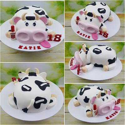 Vodka Drinking Cow - Cake by BeccaliciousCakes