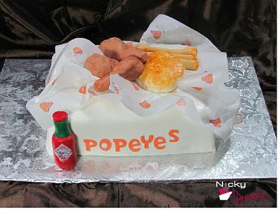 Popeyes Chicken - Cake by NickySignatureCakes