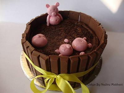 Three Little Pigs  - Cake by Nadine Makhani