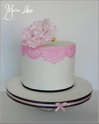 Pink peony - Cake by Maira Liboa