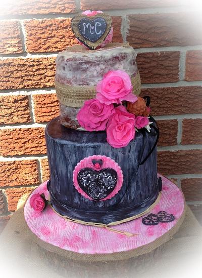 CHRIS & MEGAN'S WEDDING CAKE  - Cake by June ("Clarky's Cakes")