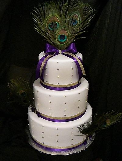 Peacock Wedding Cake - Cake by Amanda