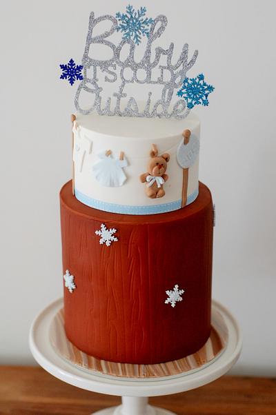Baby it's cold out side Baby Shower Cake! - Cake by Zelicious