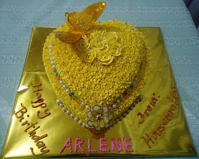 Golden Heart Cake - Cake by Venelyn G. Bagasol