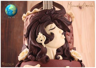 Fado in Chocolate - Music Around the World (Cake Notes) Collaboration - Cake by Michael Almeida