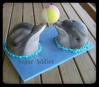 Playful Dolphins - Cake by Sugar Addict by Alexandra Alifakioti