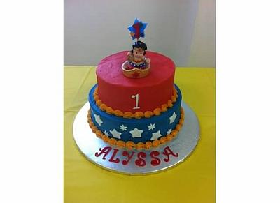 Oneder Woman (Wonder Woman) First Birthday Cake - Cake by caymancake