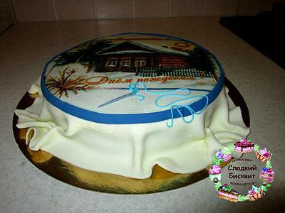 Торт с вышивкой. - Cake by Anastasiya