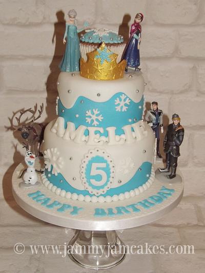 Frozen "Inspired" Mini Tier Cake - Cake by Jammy Jam Cakes