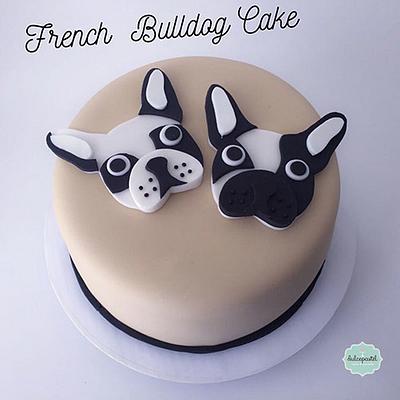Torta Bulldog Francés en Medellín - Cake by Dulcepastel.com