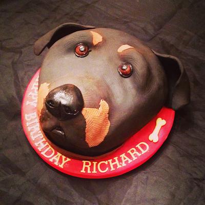 Rottweiler Cake - Cake by Caron Eveleigh