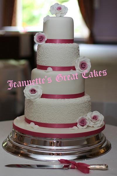 Wedding cake. - Cake by JeannettesGreatCakes