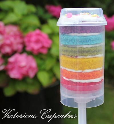 Rainbow cake push up - Cake by Victorious Cupcakes