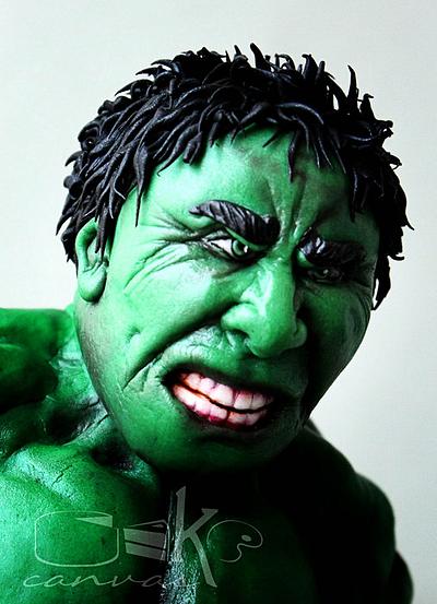 The Incredible Hulk - Cake by Anna Mathew Vadayatt